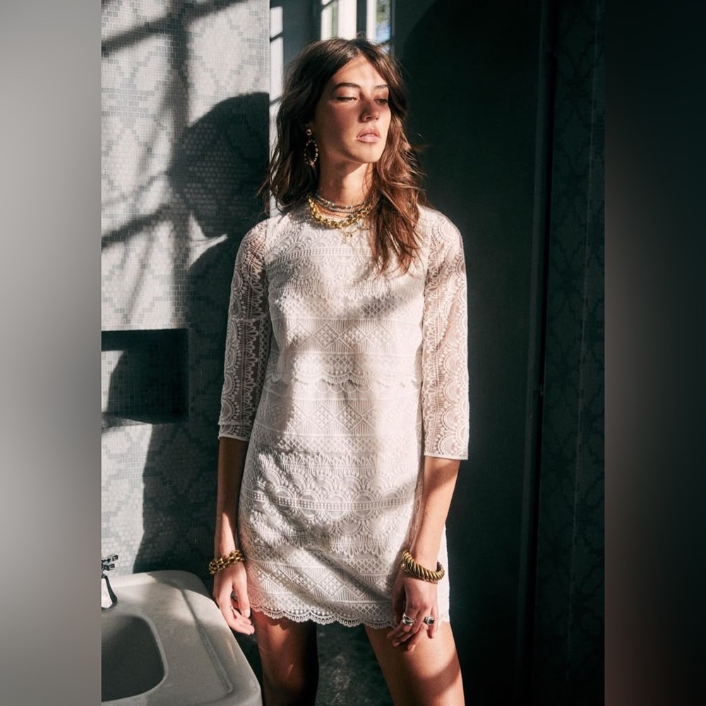 Sezane Leane Lace Dress